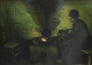 Peasant Woman by the Fireplace (nn04) Vincent Van Gogh